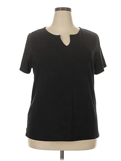 Pre-owned T By Talbots Short Sleeve T-shirt In Black