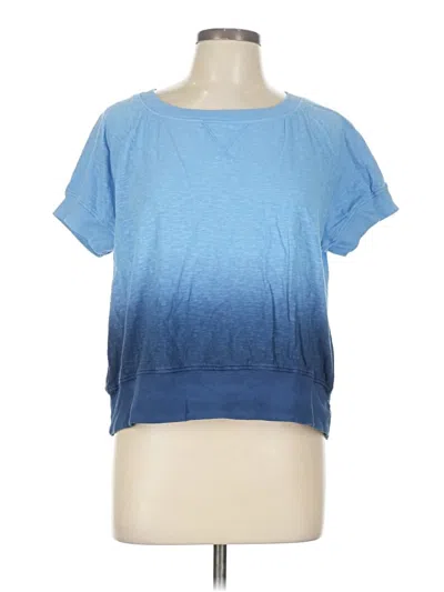 Pre-owned T By Talbots Short Sleeve T-shirt In Blue