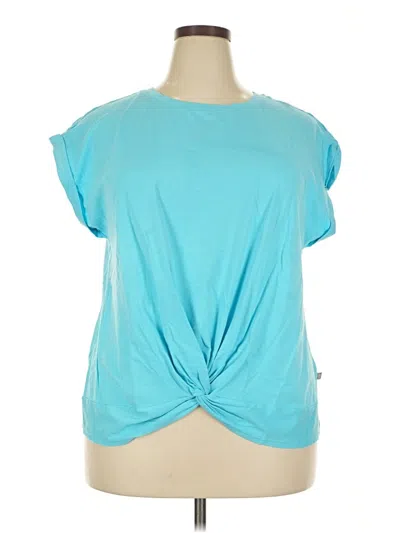 Pre-owned T By Talbots Short Sleeve T-shirt In Blue