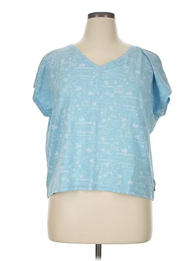 Pre-owned T By Talbots Short Sleeve T-shirt In Blue