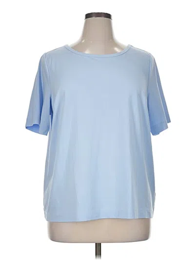 Pre-owned T By Talbots Short Sleeve T-shirt In Blue