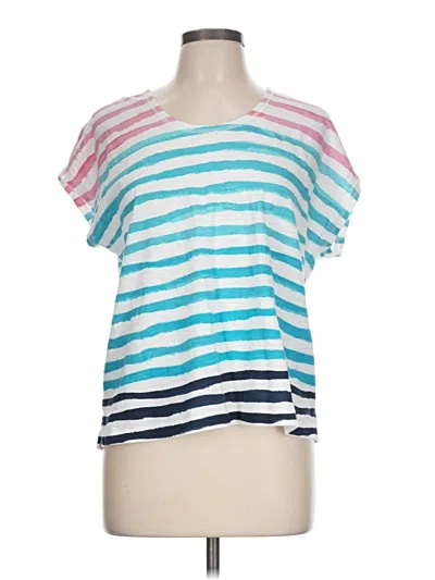 Pre-owned T By Talbots Short Sleeve T-shirt In Blue