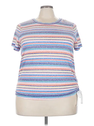 Pre-owned T By Talbots Short Sleeve T-shirt In Blue