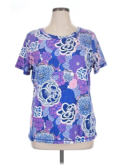 Pre-owned T By Talbots Short Sleeve T-shirt In Purple