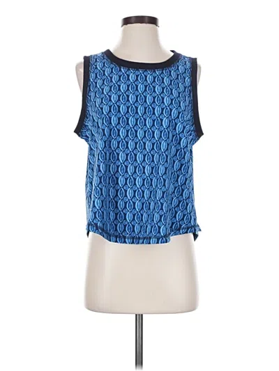 Pre-owned T By Talbots Sleeveless Blouse In Blue
