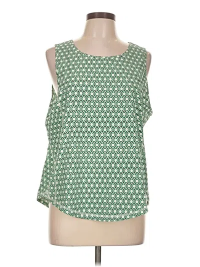 Pre-owned T By Talbots Sleeveless Blouse In Green