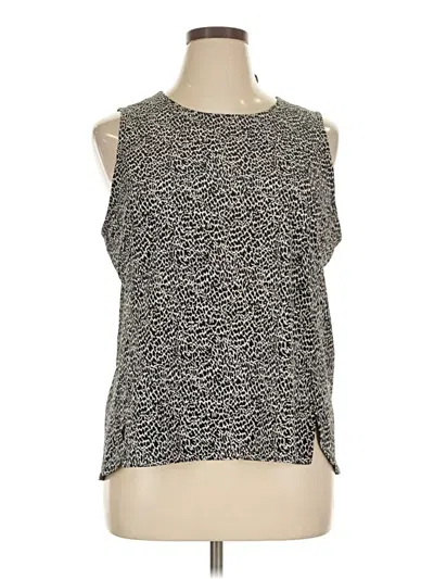 Pre-owned T By Talbots Sleeveless Blouse In Silver