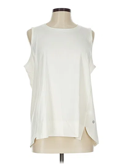 Pre-owned T By Talbots Sleeveless Top Ivory One Shoulder Neckline Tops In White