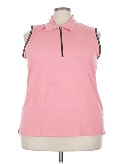 Pre-owned T By Talbots Sleeveless Top Pink Halter Neckline Tops