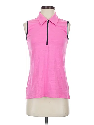 Pre-owned T By Talbots Sleeveless Top Pink Halter Neckline Tops