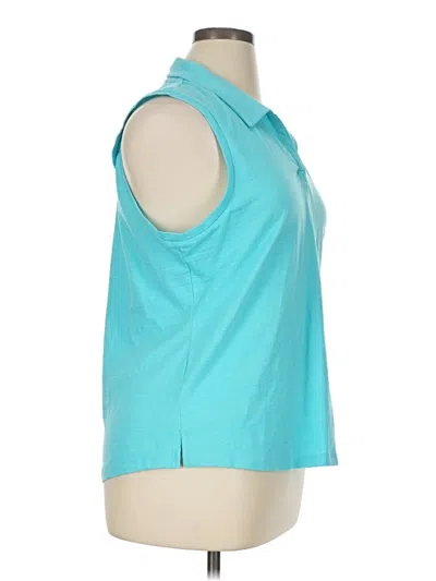 Pre-owned T By Talbots Sleeveless T-shirt In Blue