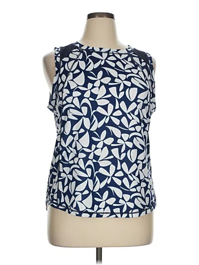Pre-owned T By Talbots Sleeveless T-shirt In Blue