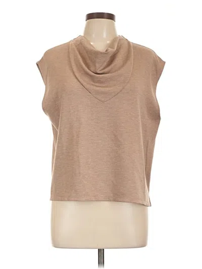 Pre-owned T By Talbots Sleeveless T-shirt In Brown