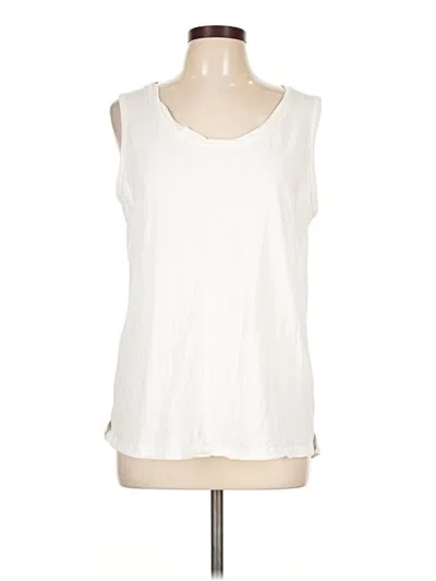 Pre-owned T By Talbots Sleeveless T-shirt In Ivory