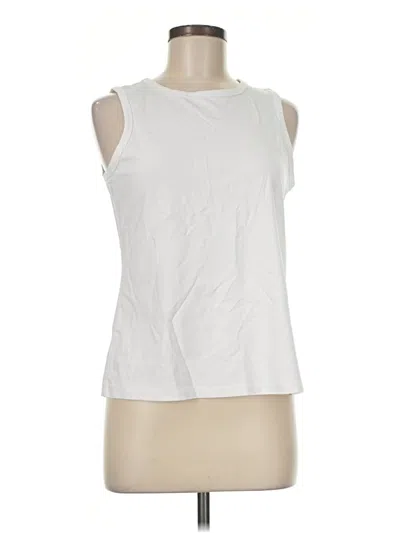 Pre-owned T By Talbots Sleeveless T-shirt In White