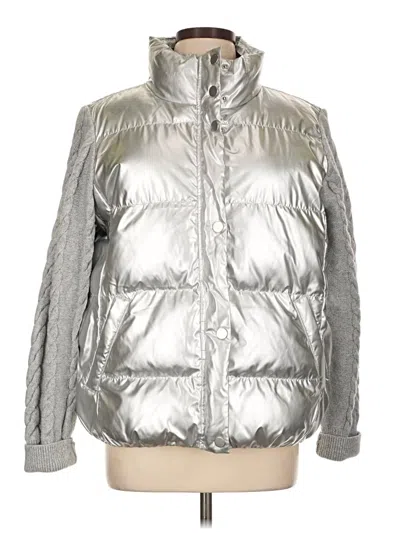 Pre-owned T By Talbots Snow Jacket In Silver