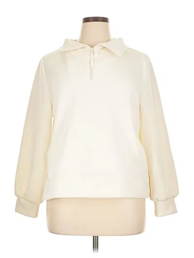 Pre-owned T By Talbots Sweatshirt In White