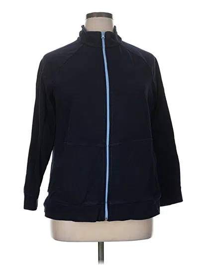 Pre-owned T By Talbots Track Jacket In Blue
