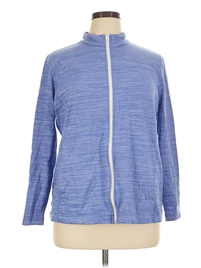 Pre-owned T By Talbots Track Jacket In Blue