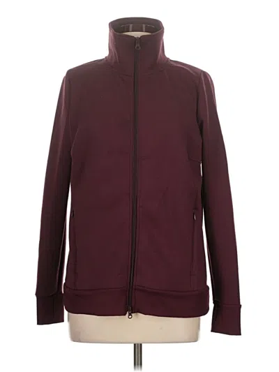 Pre-owned T By Talbots Track Jacket In Burgundy