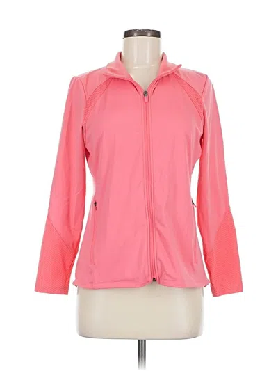 Pre-owned T By Talbots Track Jacket In Pink