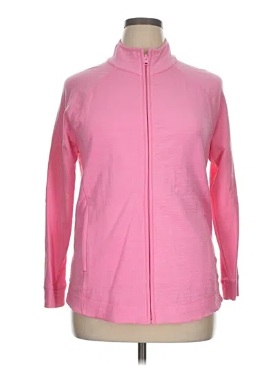 Pre-owned T By Talbots Track Jacket In Pink