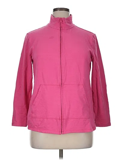 Pre-owned T By Talbots Track Jacket In Pink