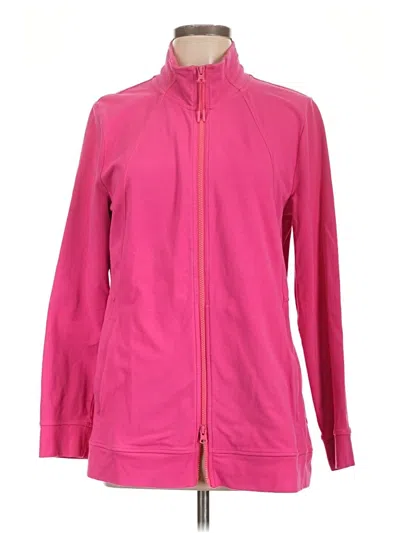 Pre-owned T By Talbots Track Jacket In Pink