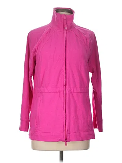 Pre-owned T By Talbots Track Jacket In Pink