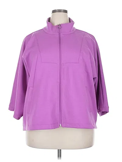 Pre-owned T By Talbots Track Jacket In Purple