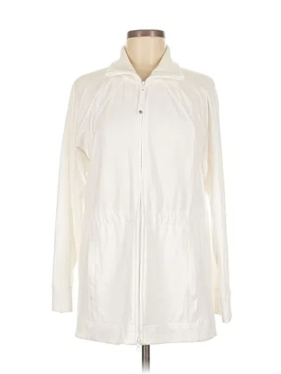 Pre-owned T By Talbots Track Jacket In White