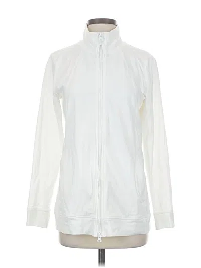 Pre-owned T By Talbots Track Jacket In White