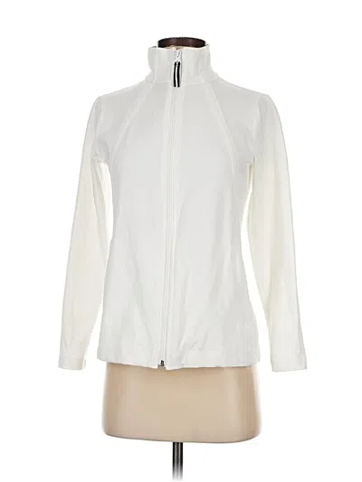 Pre-owned T By Talbots Track Jacket In White