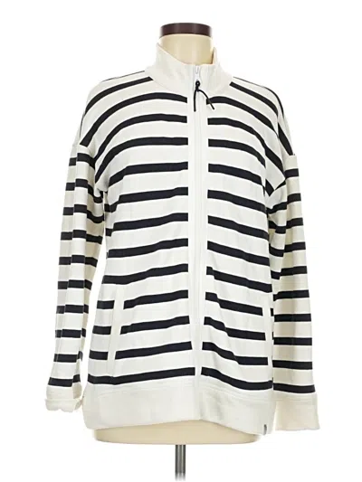 Pre-owned T By Talbots Track Jacket In White