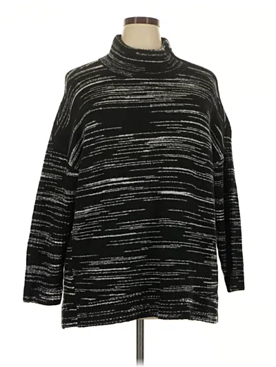 Pre-owned T By Talbots Turtleneck Sweater In Black