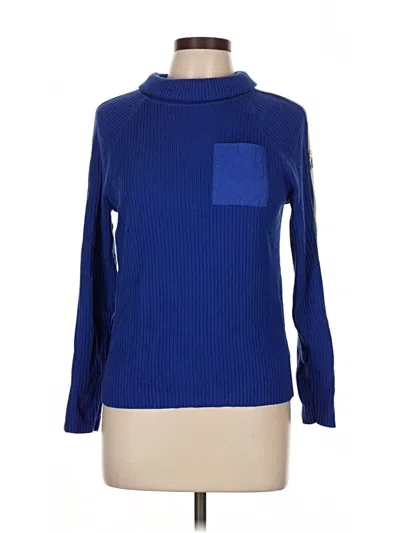 Pre-owned T By Talbots Turtleneck Sweater In Blue