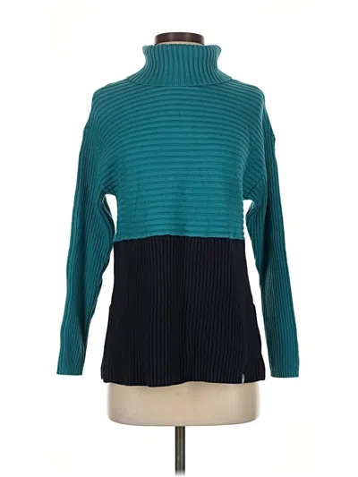 Pre-owned T By Talbots Turtleneck Sweater In Blue