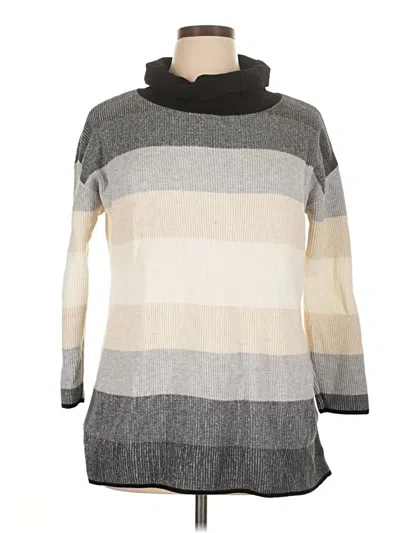 Pre-owned T By Talbots Turtleneck Sweater In Gray