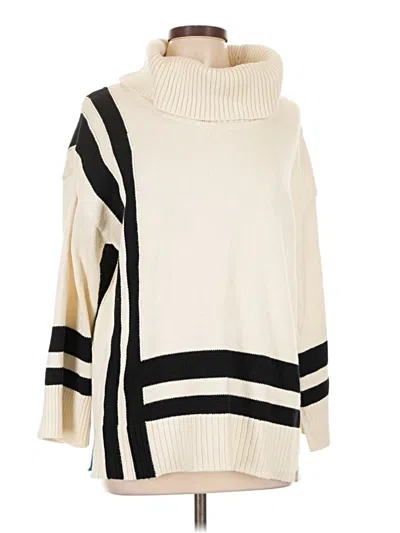 Pre-owned T By Talbots Turtleneck Sweater In Ivory