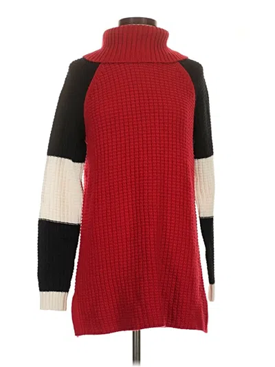 Pre-owned T By Talbots Turtleneck Sweater In Red