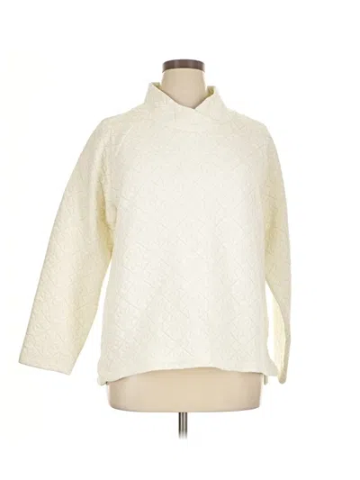 Pre-owned T By Talbots Turtleneck Sweater In White