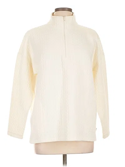 Pre-owned T By Talbots Turtleneck Sweater In White