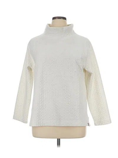 Pre-owned T By Talbots Turtleneck Sweater In White