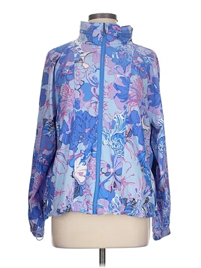 Pre-owned T By Talbots Windbreaker Jacket In Blue