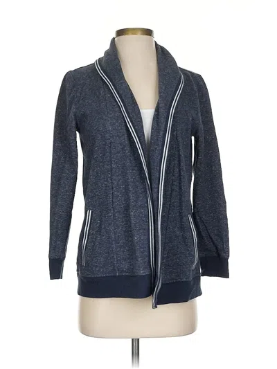 Pre-owned T By Talbots Zip Up Hoodie In Blue
