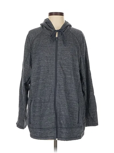 Pre-owned T By Talbots Zip Up Hoodie In Blue