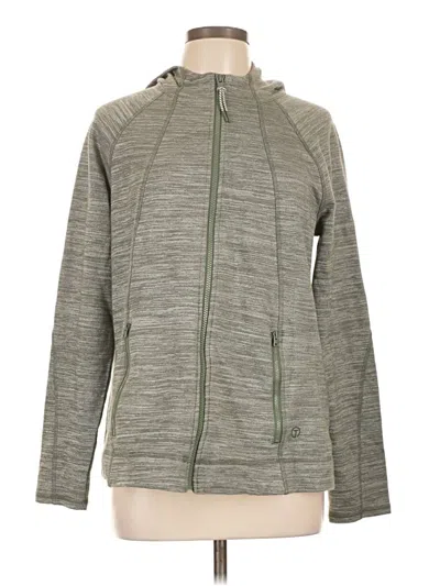 Pre-owned T By Talbots Zip Up Hoodie In Gray