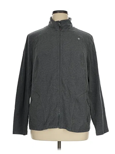 Pre-owned T By Talbots Zip Up Hoodie In Gray