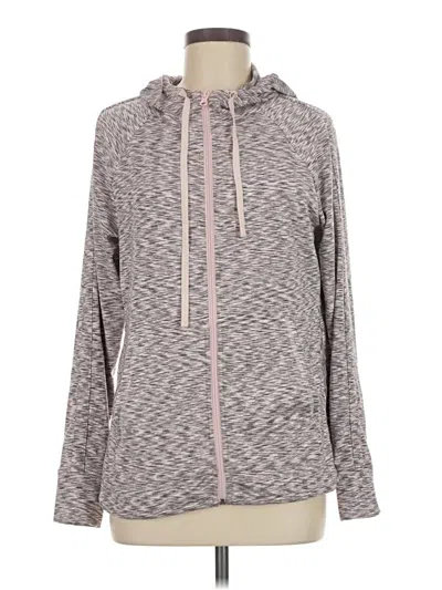 Pre-owned T By Talbots Zip Up Hoodie In Gray