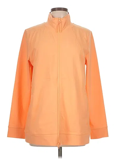 Pre-owned T By Talbots Zip Up Hoodie In Orange